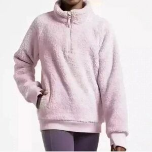 Athleta Girl So Snug Sherpa Half Zip Size 8 Color Shasta Purple Warm Cozy